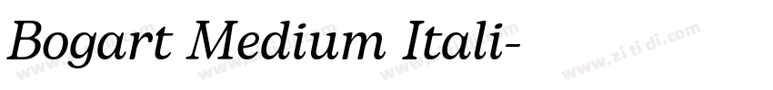 Bogart Medium Itali字体转换